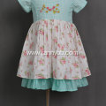 New style wholesale twill floral baby girls dresses